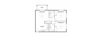 2 Bedroom, 2 Bathroom (1,022 sq ft)