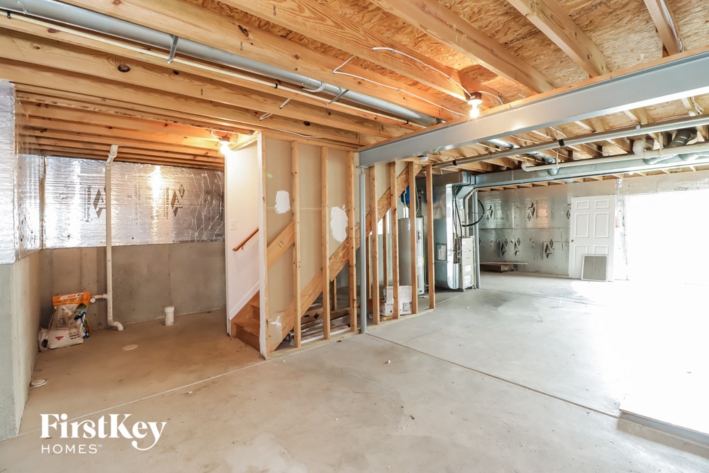 the basement of a house that is being remodeled