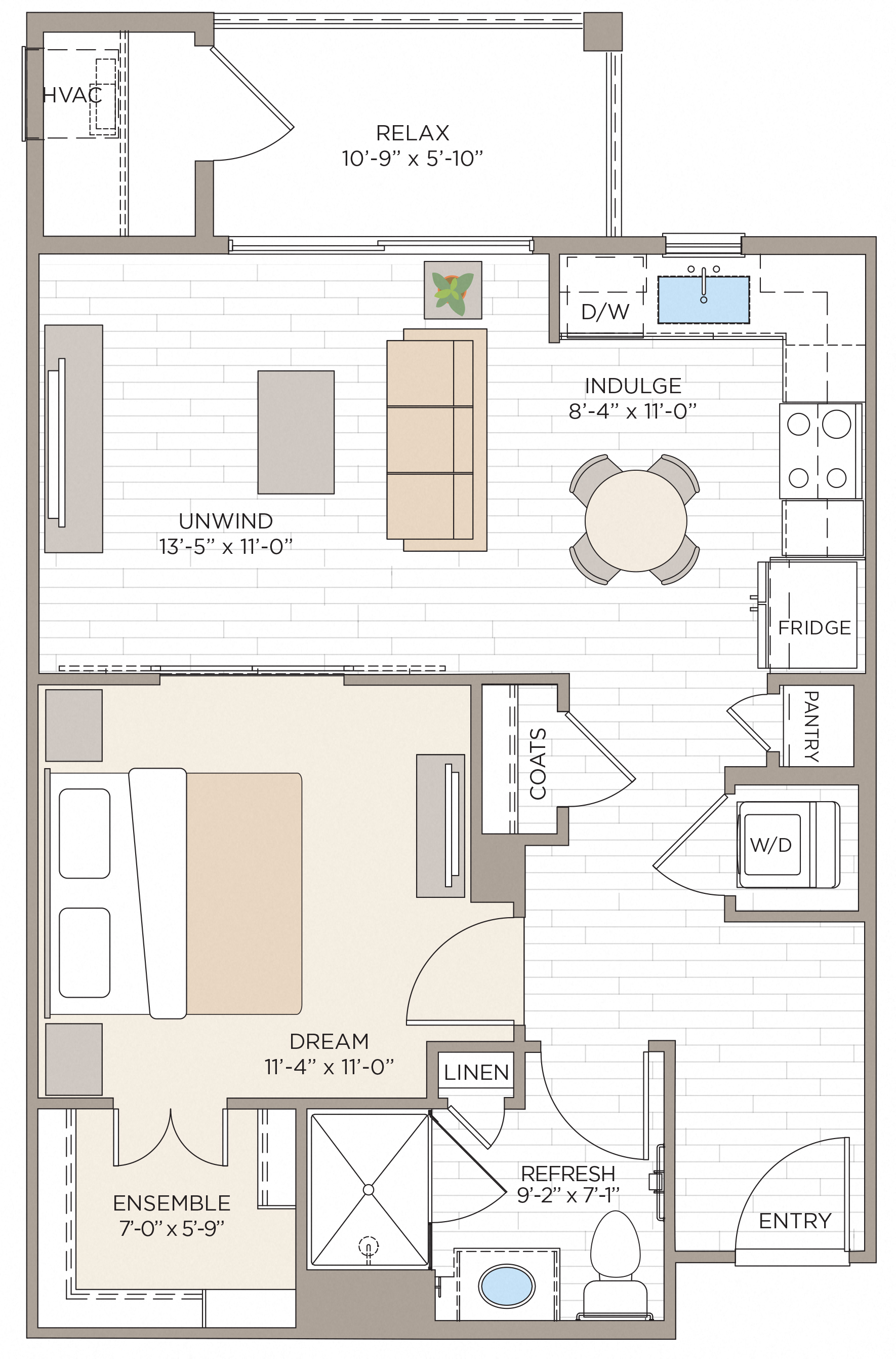 1 Bed/1 Bath-A1A
