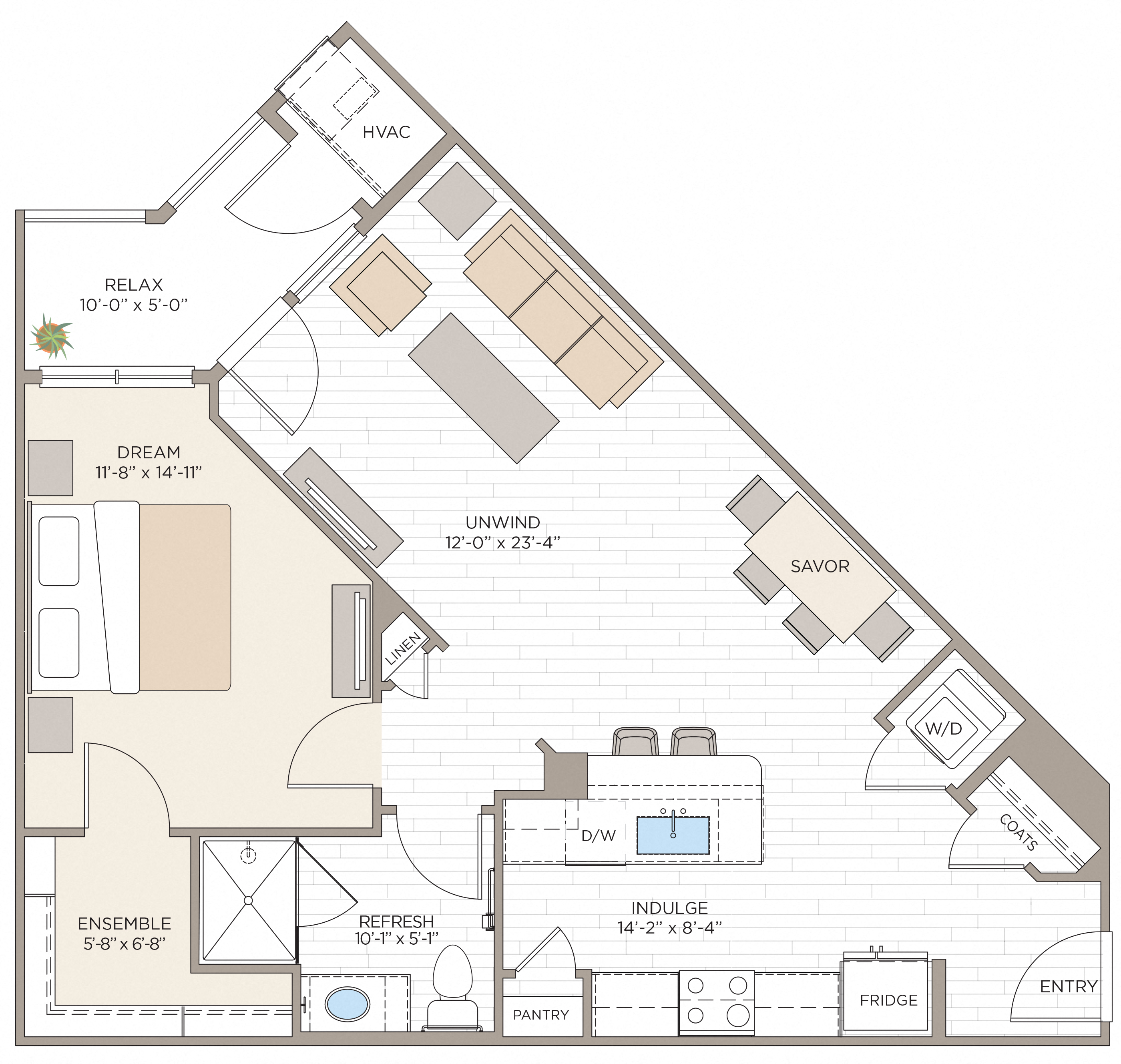 1 Bed/1 Bath-A1C