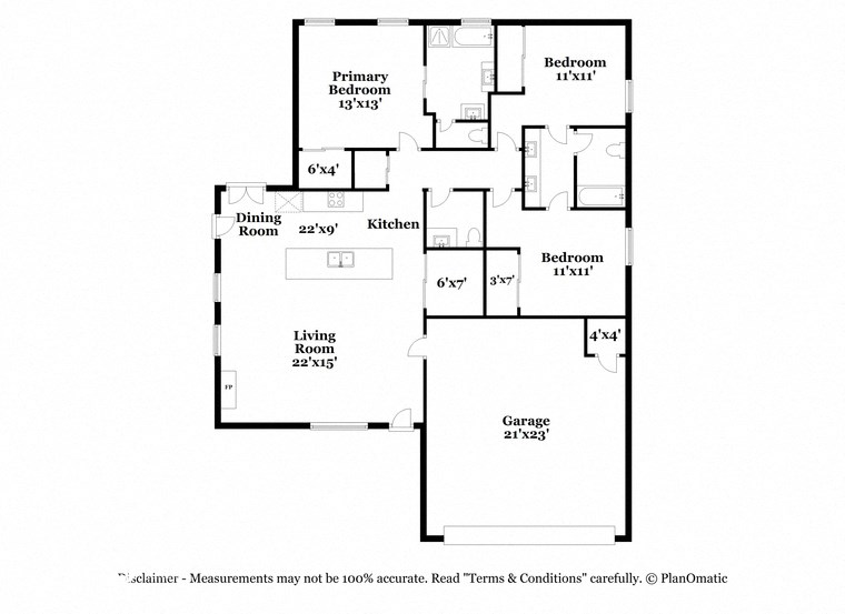 a floor plan of a house with a bedroom and a living room