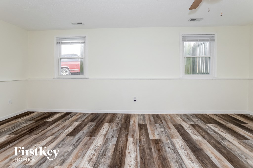 the living room is clean and ready for us to move in