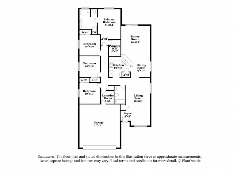 the floor plan for the residence in this floor plan is an approximation of the plan