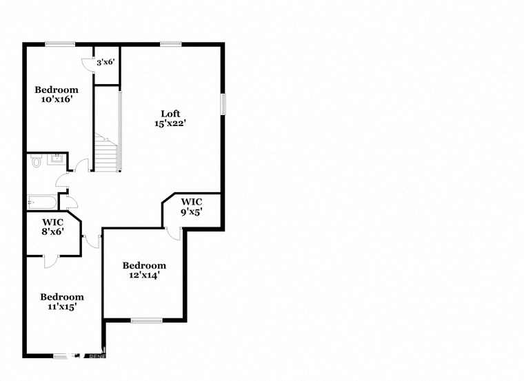a floor plan of a house with an open floor plan