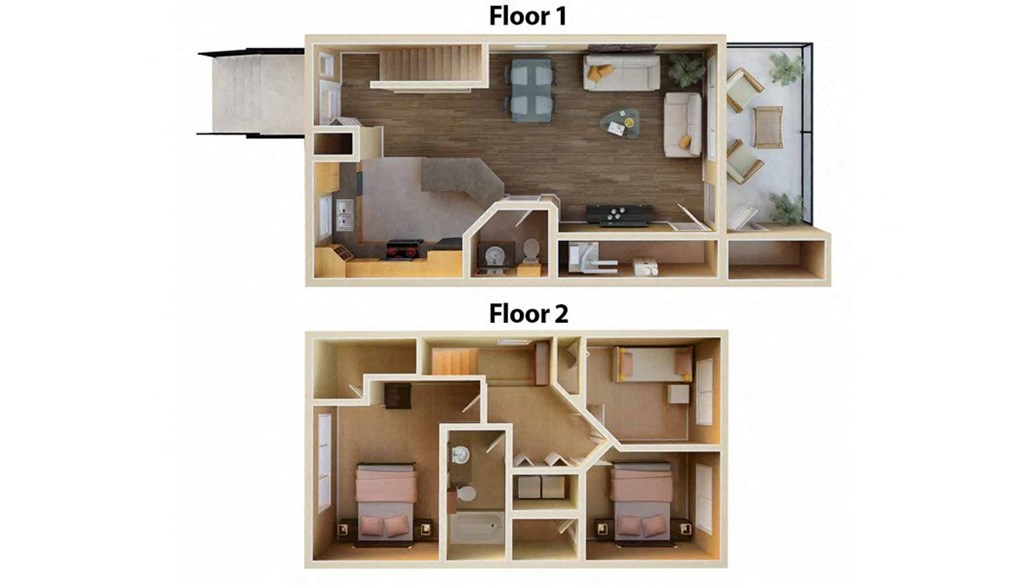 the floor plan of floor 2 of the commons apartments