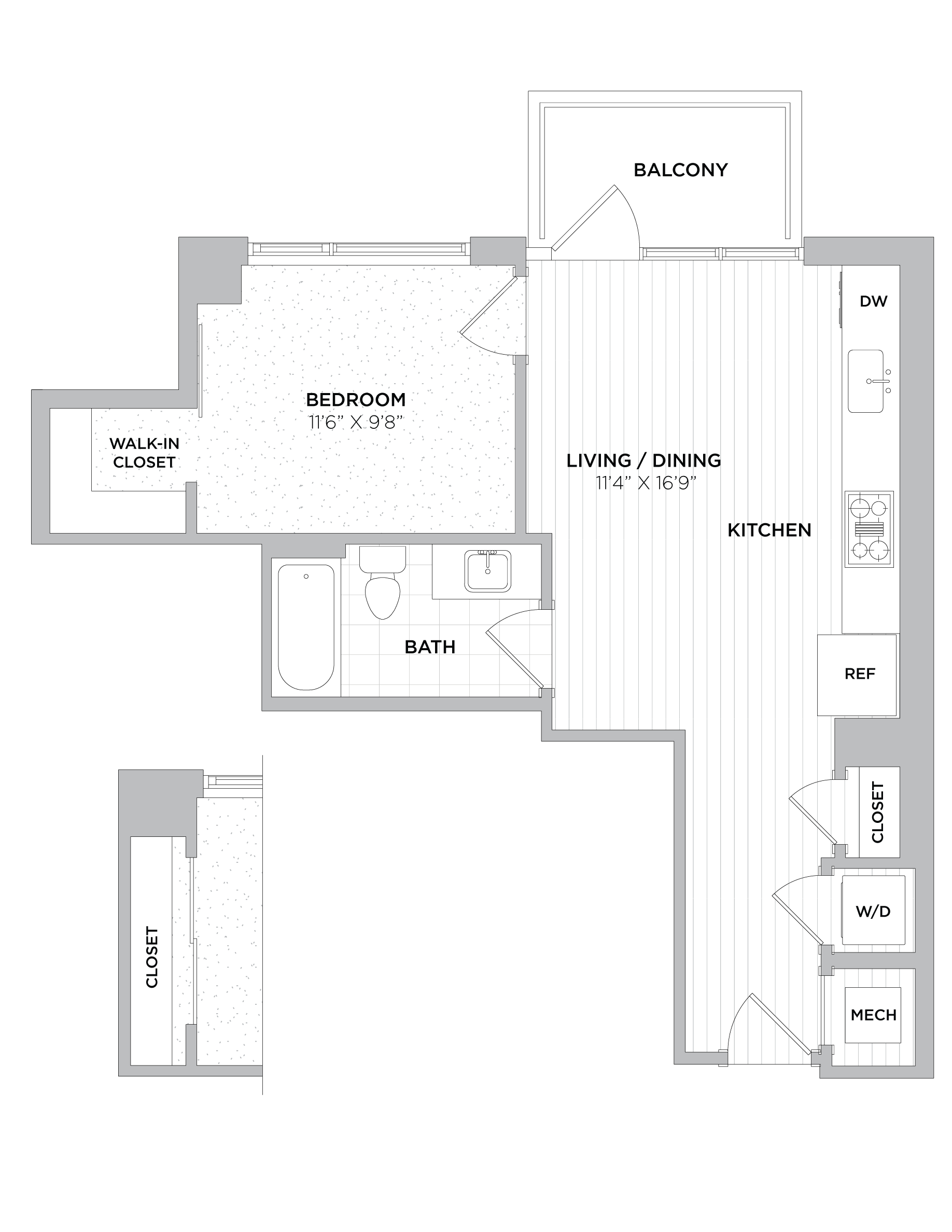 1 Bed/1 Bath-A1
