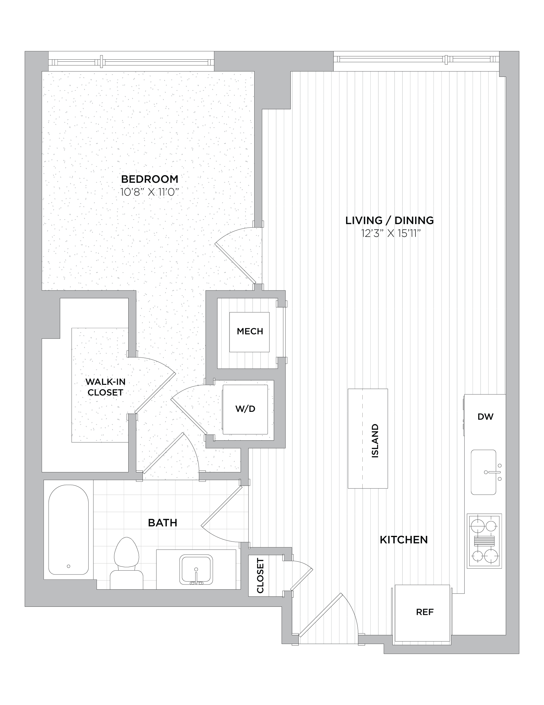 1 Bed/1 Bath-A3
