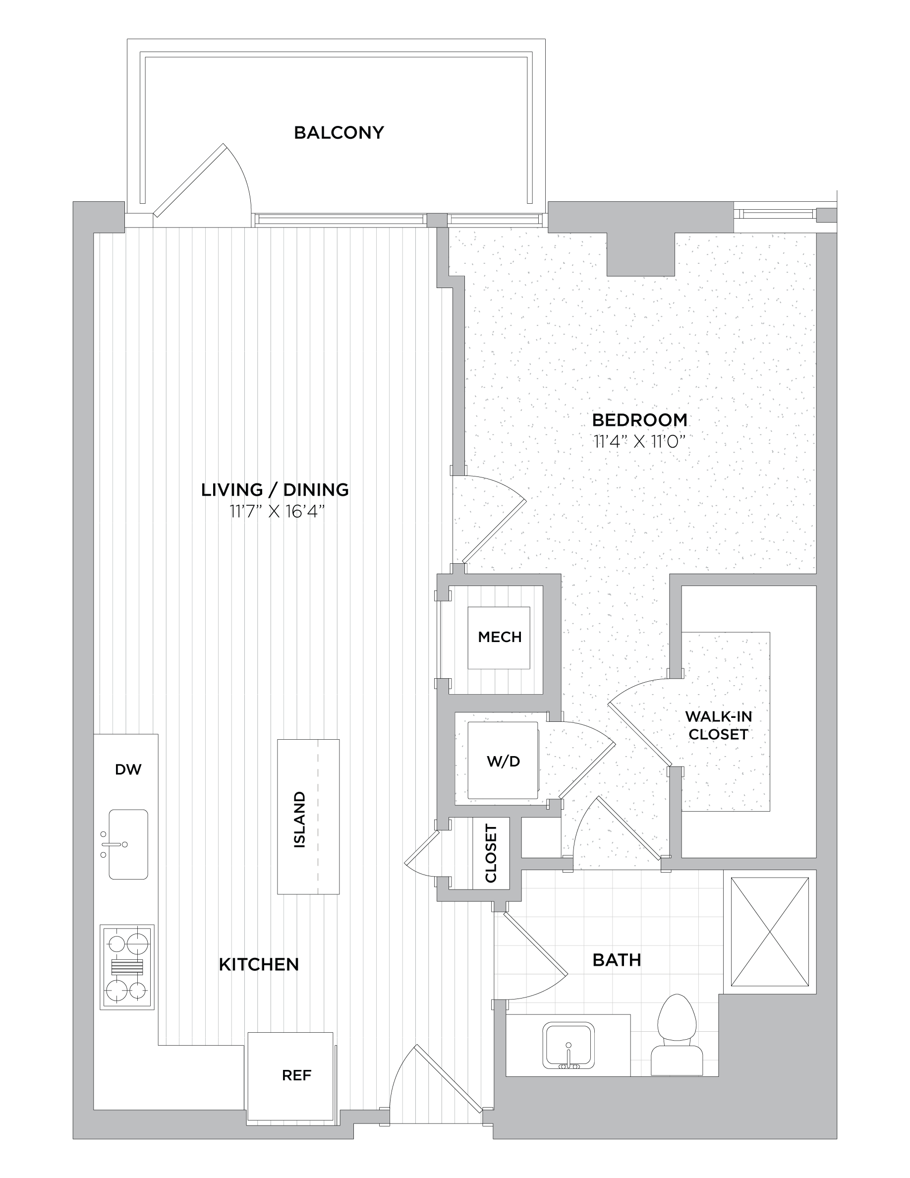 1 Bed/1 Bath-A4