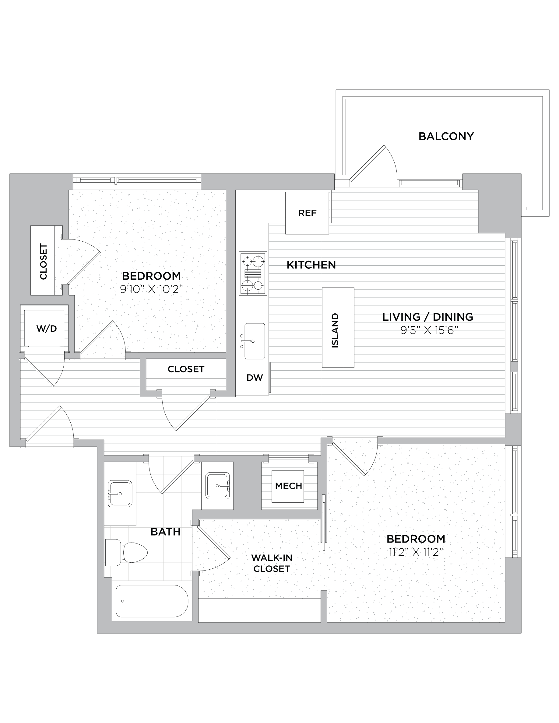 2 Bed/1 Bath-B1