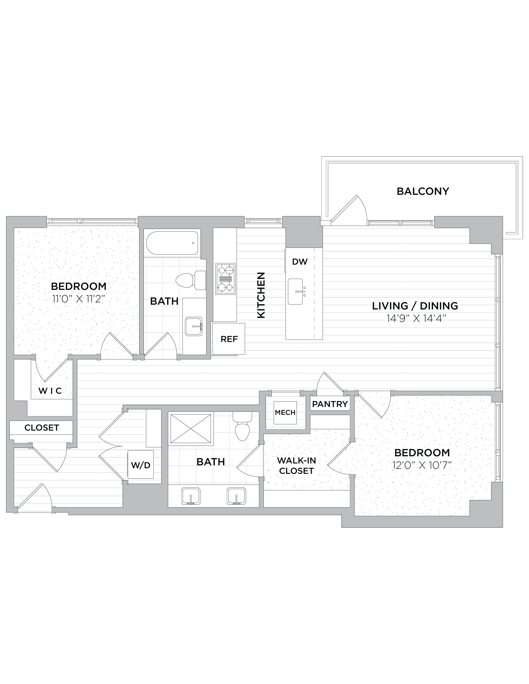 2 Bed/2 Bath-C2