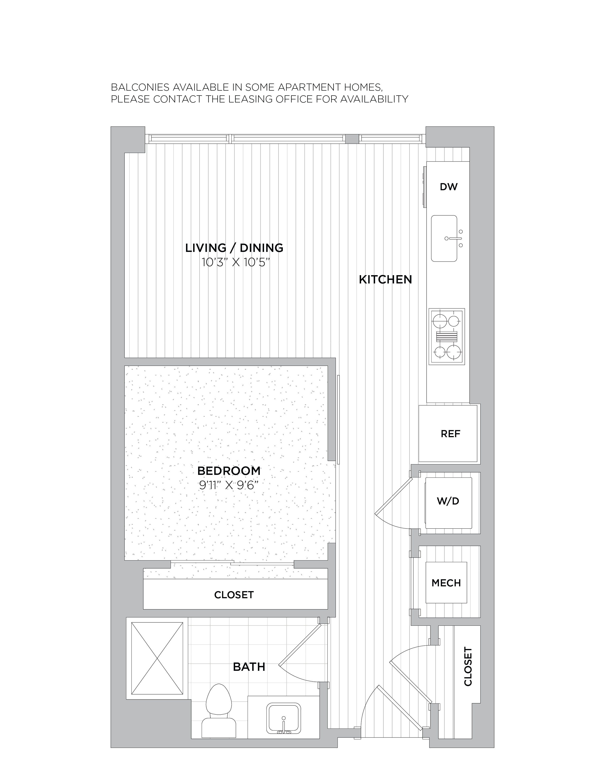 JR 1 Bed/1 Bath-JR2