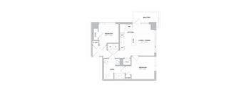 2 Bed/1 Bath-B1A