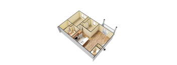 2 Bedrooms, 1 Bathroom