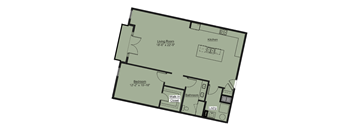 1 Bedroom, 1 Bathroom