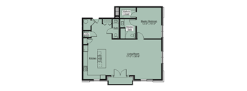 1 Bedroom, 1.5 Bathrooms