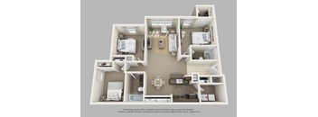 Three Bedroom Two Bath Floor Plan