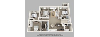 Four Bedroom Three Bath Floor Plan