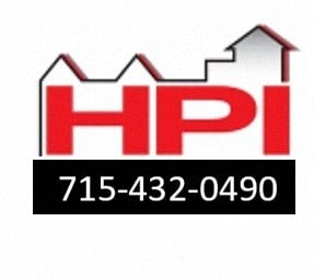 a logo of a house with the hp logo