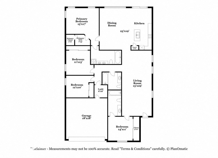 the schematic floor plan of the residence