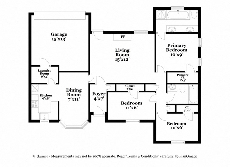 a floor plan of a house with bedrooms and a living room
