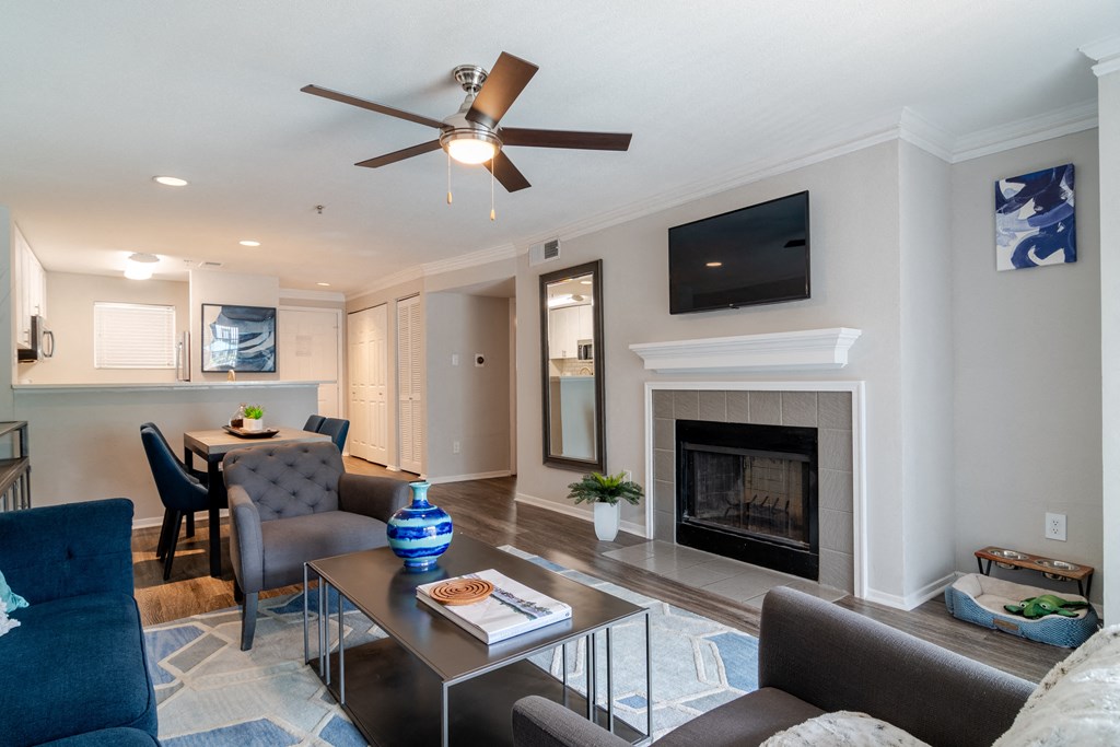 Living Room with Fireplace