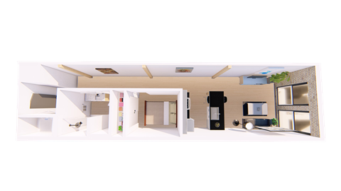 1 Bedroom 1 Bathroom X Floor plan at Bostad Apartments, North Dakota, 58102