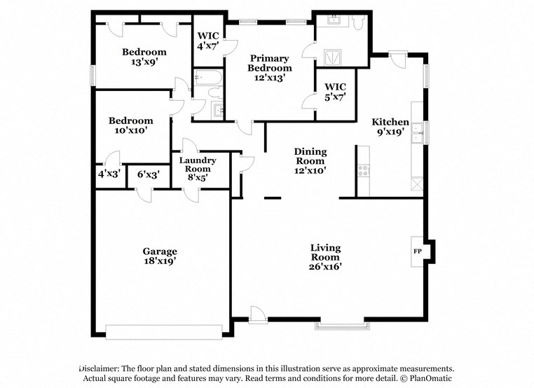 a floor plan of a house with bedrooms and a living room