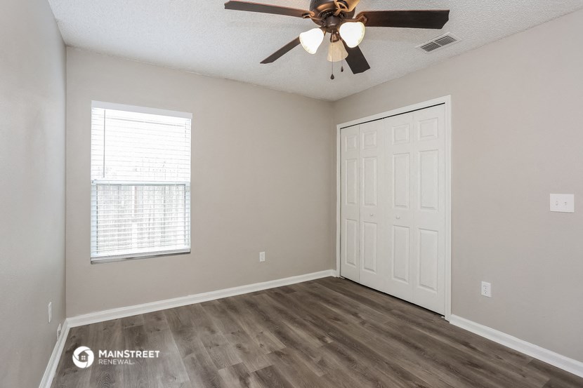 the spacious living room of our two bedroom apartment at university heights affordable housing