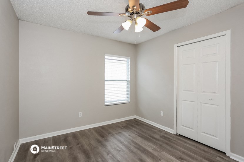 the spacious living room of our two bedroom apartment at university heights affordable housing