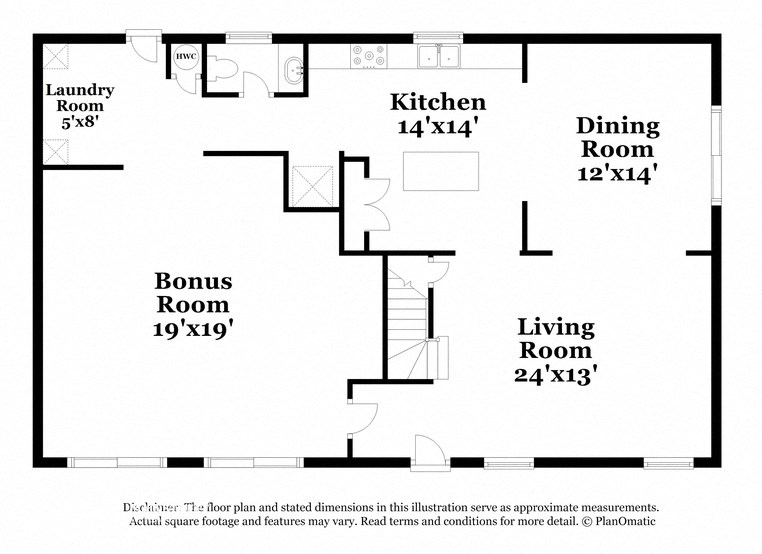 the floor plan for the living room and dining room of the house