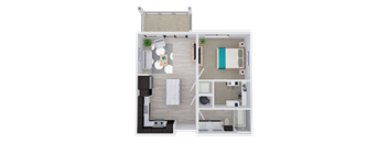 1 bed 1 bath floor plan at 44 Washington, Missouri