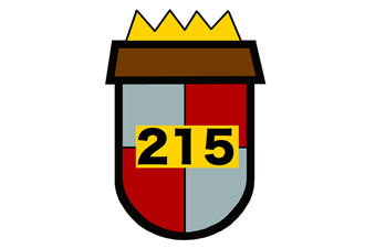 a crest with a crown and the number