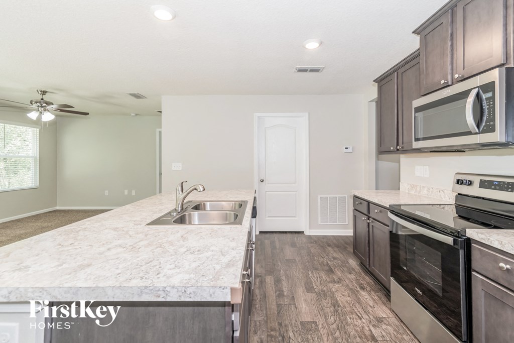 the kitchen is clean and ready for us to use