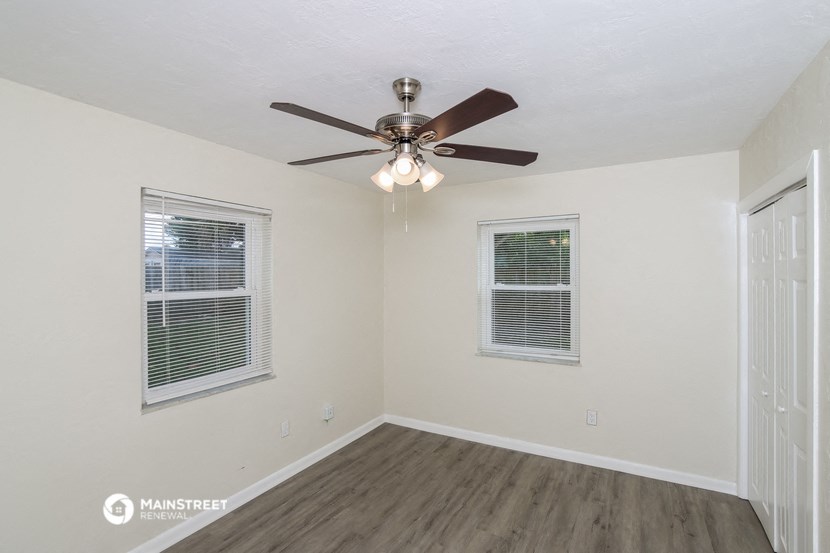 the spacious living room of our two bedroom apartment at university heights affordable housing