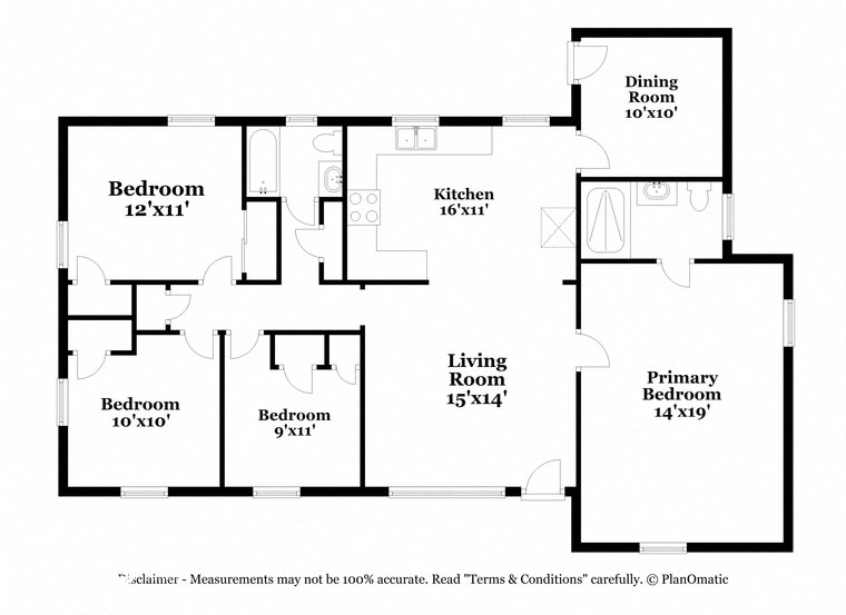 a floor plan of a house with a bedroom and a living room