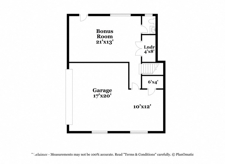 a floor plan of a house with a garage and a bonus room