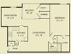 1 Bedroom 1 Bathroom Floor Plan 1 Bedroom 1 Bathroom Floor Plan at The Commons of McLean, McLean, VA