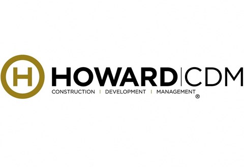 the logo of howard cdm with the text construction  development  management