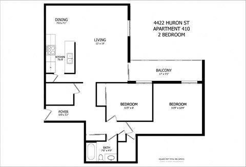 a floor plan of a house with a bedroom and a living room