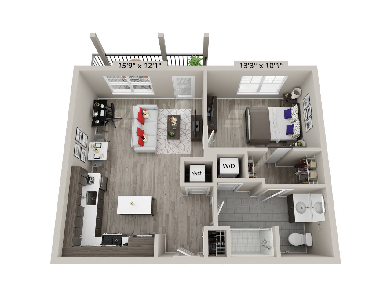 1 Bed/1 Bath-B7