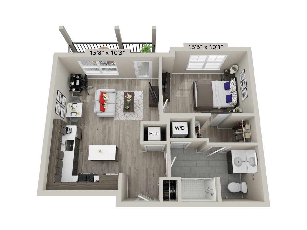 1 Bed/1 Bath-B3