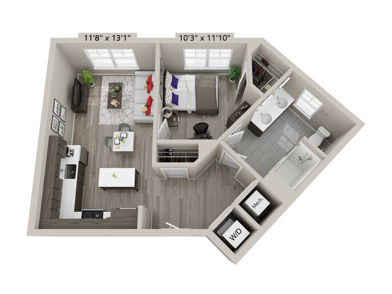 1 Bed/1 Bath-B8