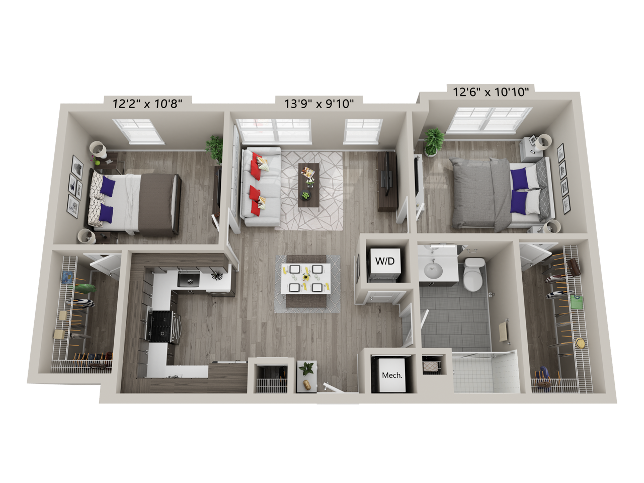 2 Bed/1 Bath-C10