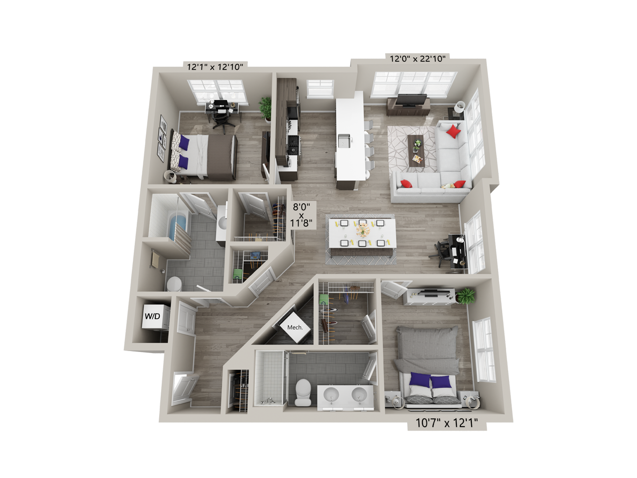 2 Bed/2 Bath-C1A