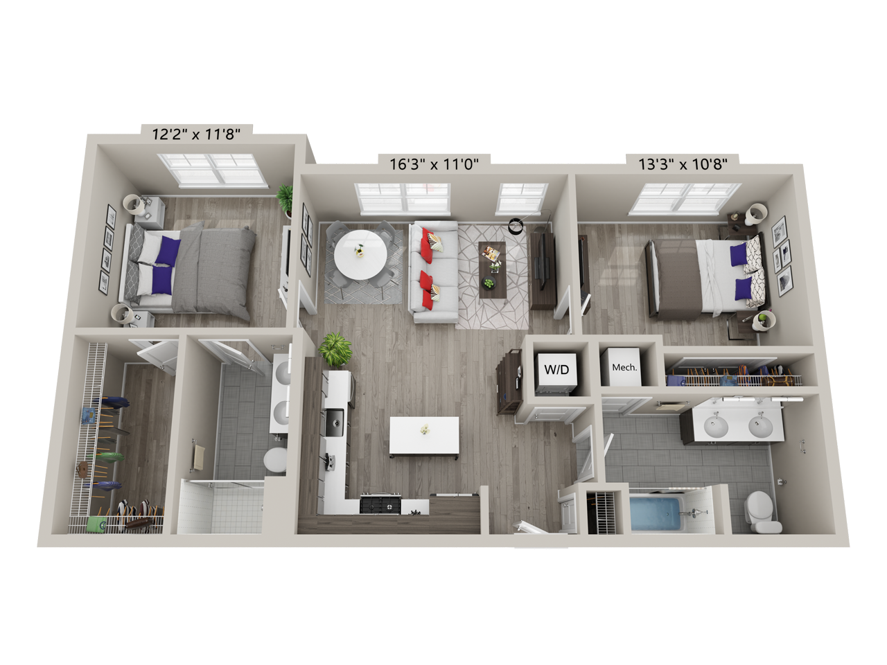2 Bed/2 Bath-C2