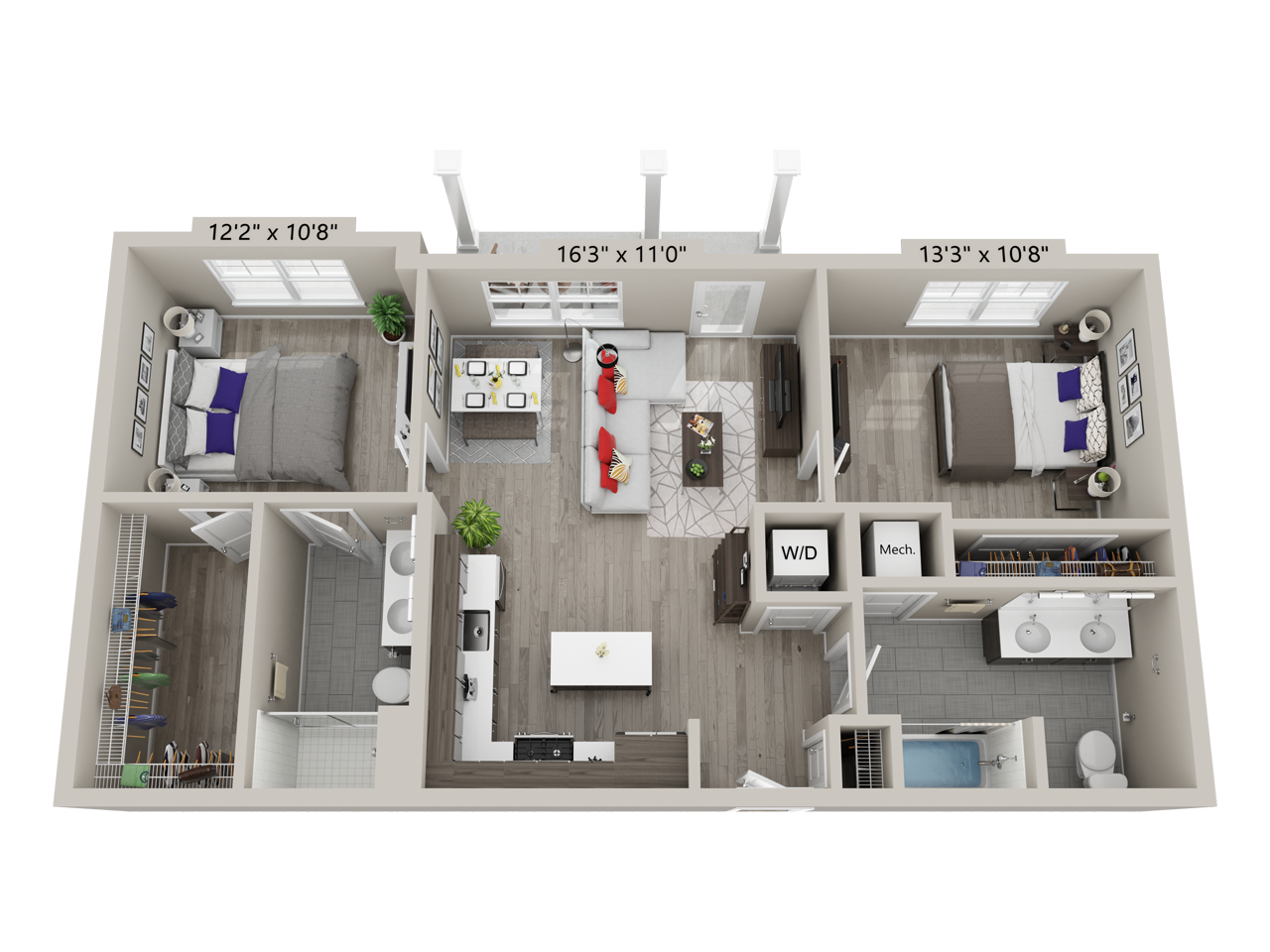 2 Bed/2 Bath-C3