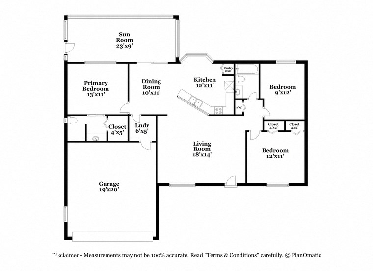 a floor plan of a house with a bedroom and a living room