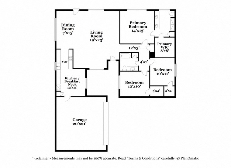 a floor plan of a house with a bedroom and a living room