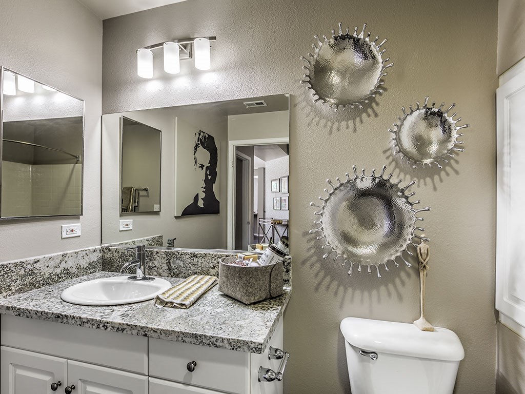 a bathroom with a sink and a toilet and a mirror