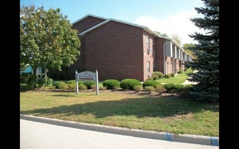 a building with a sign in front of it